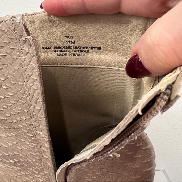 Matisse Caty Tan Snake Embossed Leather Boots - Picture 13 of 16